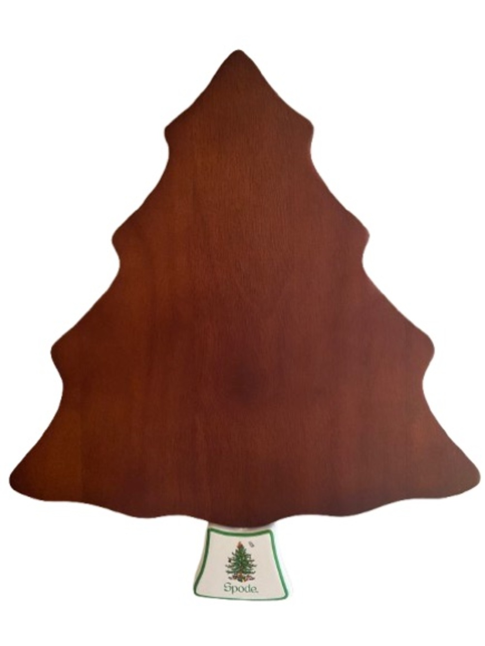 Spode Christmas Tree Collection 15” Wooden Cheese Board & Spreader Gently Used
